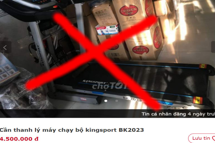 Khách hàng mua máy chạy bộ cũ qua web chợ tốt méo mặt